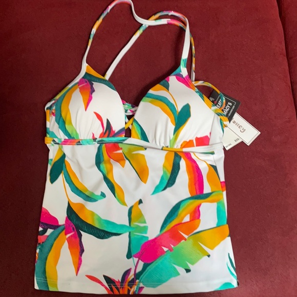 NWT Hula Honey White Push-up Bikini Tankini - XS - Picture 2 of 3
